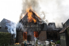 Brand i rækkehus på Prærien i Grindsted
