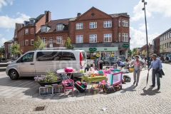 Kræmmermarked på torvet i Grindsted den 5-8-2017